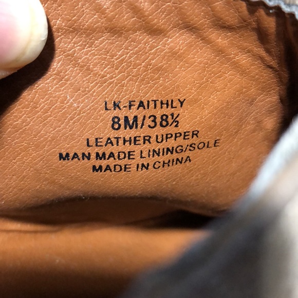 LUCKY BRAND | Women’s Taupe Faithly Suede Almond Toe Ankle Boot Booties size 8 - Picture 9 of 12